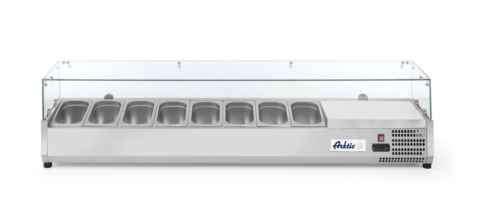 Opzetkoelvitrine GN 1/4, Arktic, 8x GN 1/4, 230V/180W, 1805x335x(H)460mm