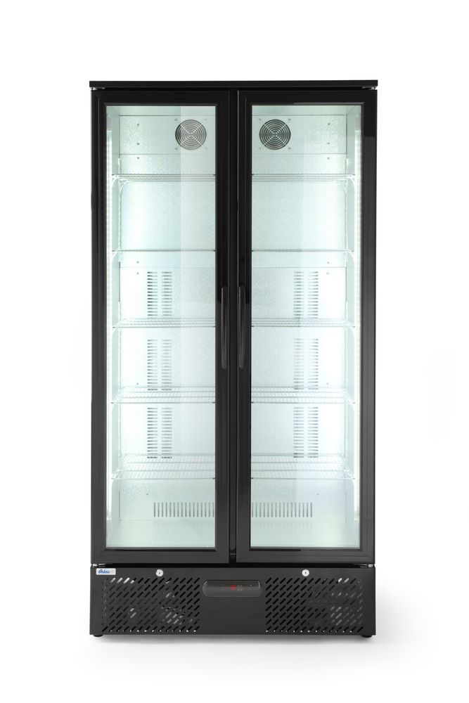 Backbar koelkast met dubbele deuren, Arktic, 477L, Zwart, 220-240V/365W, 900x530x(H)1820mm