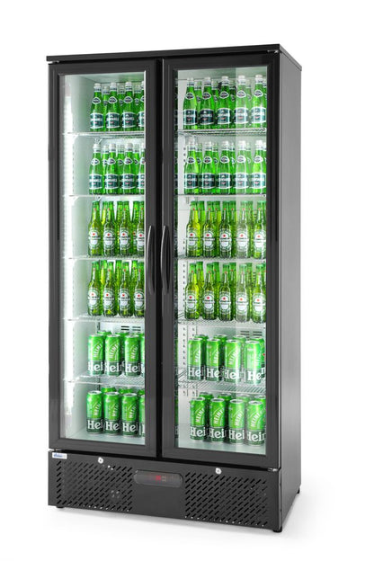 Backbar koelkast met dubbele deuren, Arktic, 477L, Zwart, 220-240V/365W, 900x530x(H)1820mm