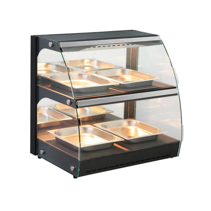 Warmhoudvitrine Quartz tweelaags, HENDI, 230V/560W, 650x485x(H)630mm