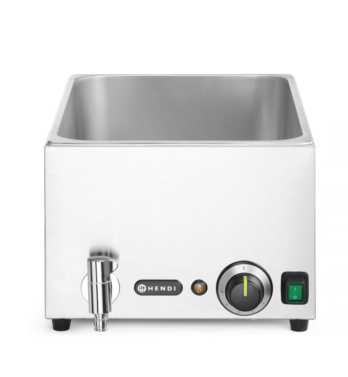 Bain-marie Kitchen Line met wateraftapkraan, HENDI, Kitchen Line, 230V/1200W, 340x540x(H)250mm