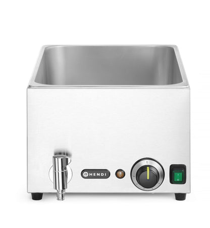 Bain-marie Kitchen Line met wateraftapkraan, HENDI, Kitchen Line, 230V/1200W, 340x540x(H)250mm