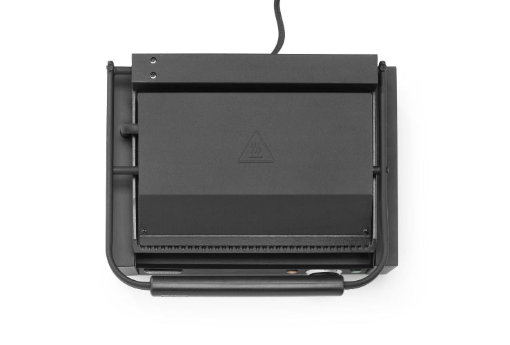 Contactgrill Panini, HENDI, geheel geribbeld, 230V/2200W, 430x375x(H)216 mm