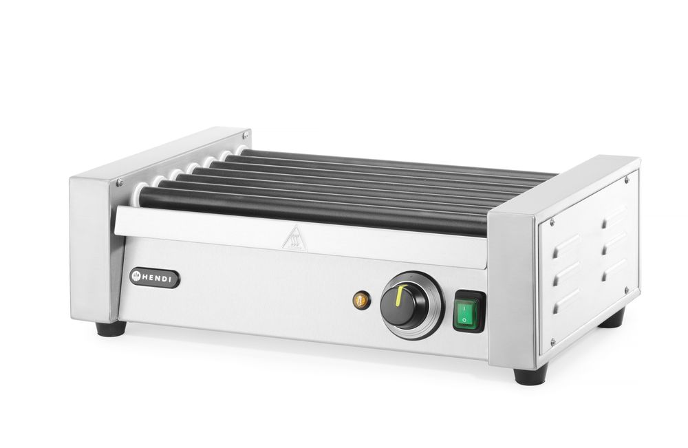 Worstenroller grill - één zone, HENDI, 7 rollers, 230V/740W, 525x365x(H)176mm