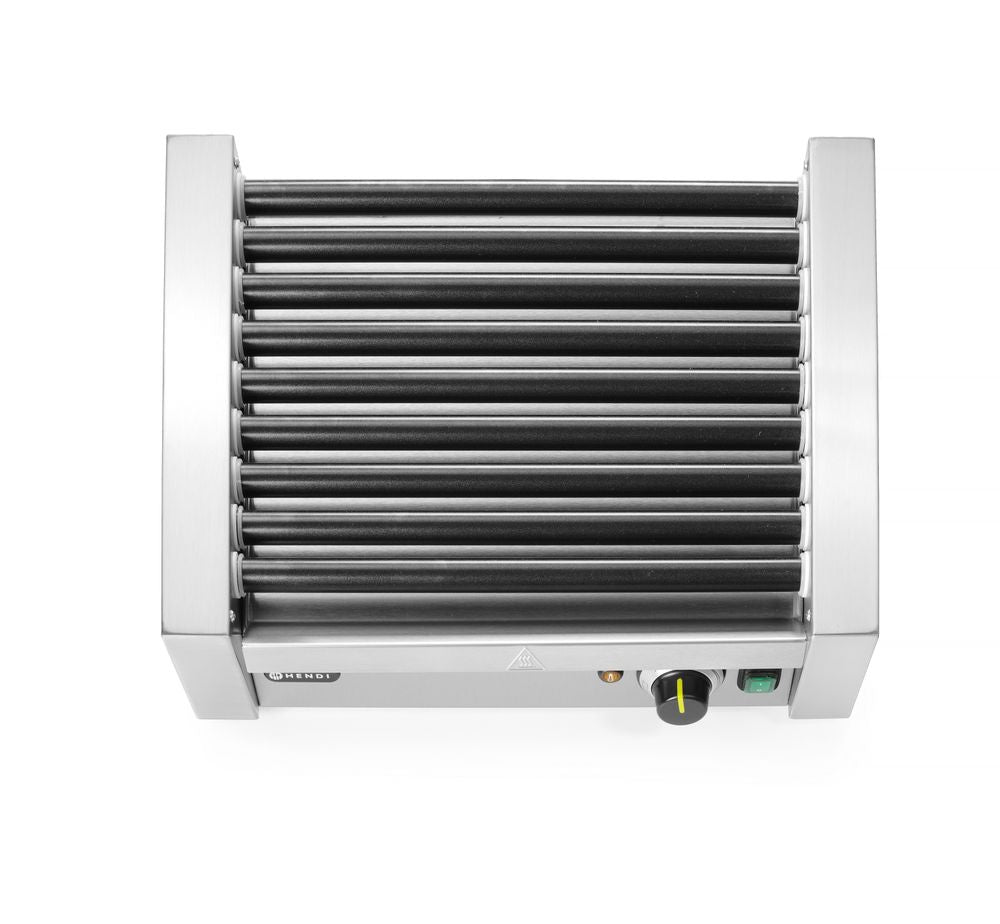 Worstenroller grill - één zone, HENDI, 9 rollers, 230V/940W, 520x425x(H)175mm