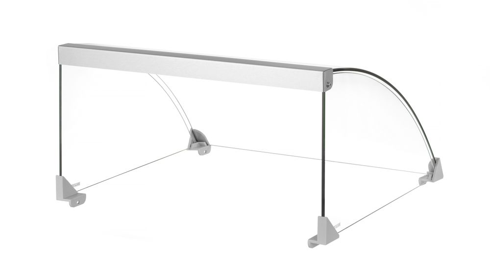 Glazen cover voor worstenroller grill, HENDI, Voor worstenroller grill 9 (268605), 470x401x(H)250mm