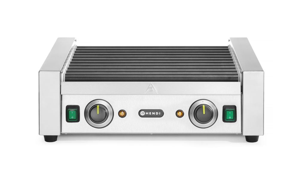 Worstenroller grill - twee zones, HENDI, 11 rollers, 230V/1180W, 530x525x(H)180mm
