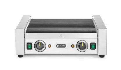 Worstenroller grill - twee zones, HENDI, 11 rollers, 230V/1180W, 530x525x(H)180mm