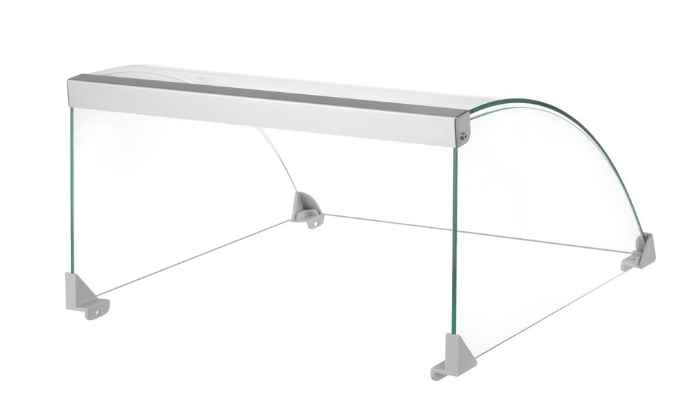 Glazen cover voor worstenroller grill, HENDI, Voor worstenroller grill 11 (268704), 470x477x(H)250mm