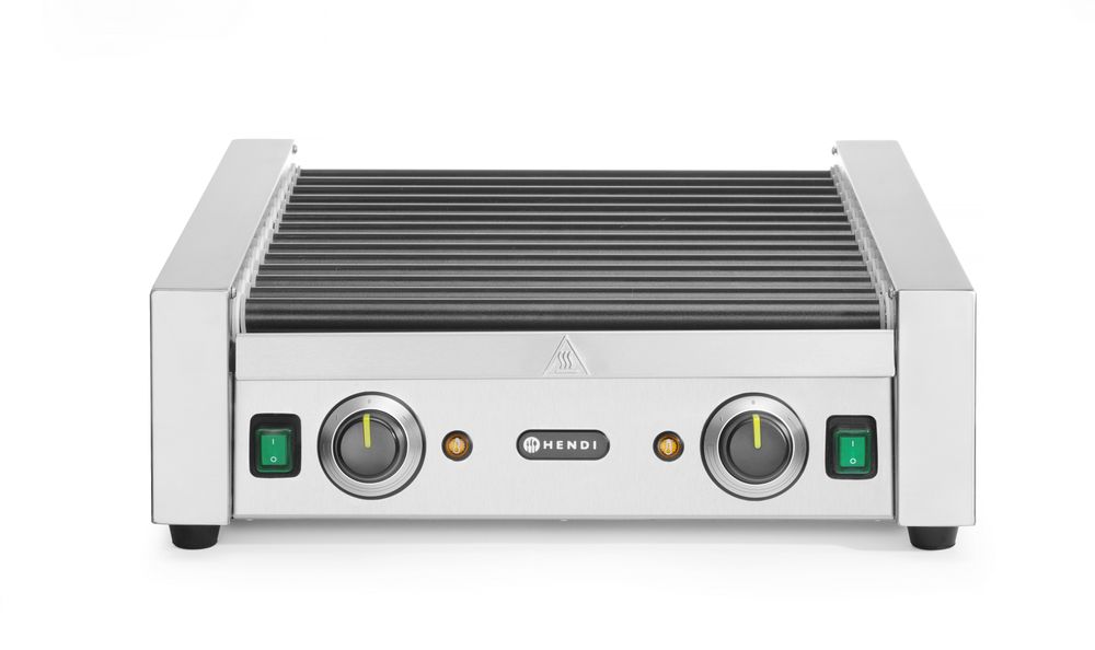 Worstenroller grill - twee zones, HENDI, 14 rollers, 230V/1480W, 520x650x(H)176mm