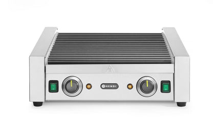 Worstenroller grill - twee zones, HENDI, 14 rollers, 230V/1480W, 520x650x(H)176mm