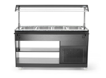 Saladebuffet display, Arktic, GN 1/1, 1490x765x(H)1370mm