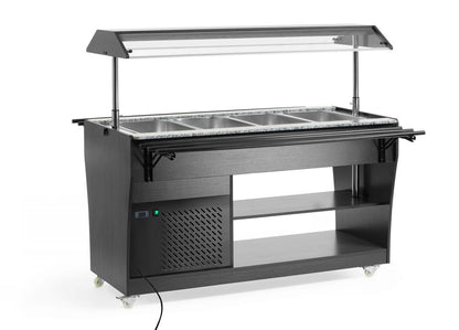 Saladebuffet display, Arktic, GN 1/1, 1490x765x(H)1370mm
