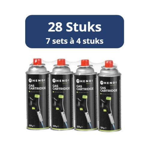 28 Gasbussen HENDI (7 sets à 4 gasflesjes)