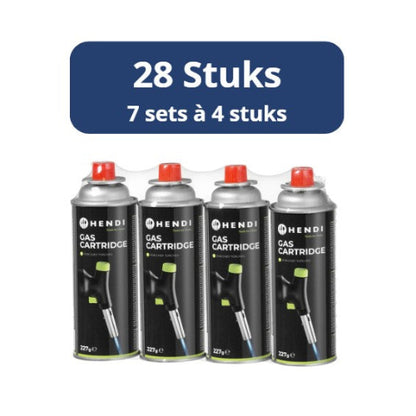 28 Gasbussen HENDI (7 sets à 4 gasflesjes)