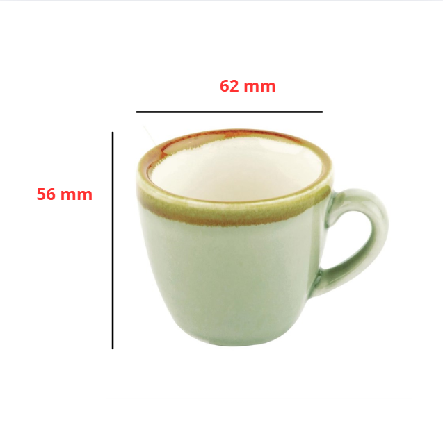 Olympia Kiln Espressokop Mosgroen 8,5cl ( Set van 6 )