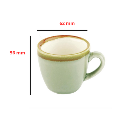 Olympia Kiln Espressokop Mosgroen 8,5cl ( Set van 6 )