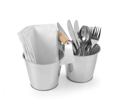 Dubbele emmer met handvat, HENDI, 190x95x(H)90mm