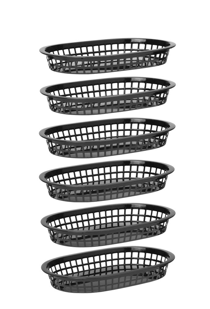 Serveermanden fastfoodstijl, HENDI, Zwart, 6 st., 275x175x(H)38mm