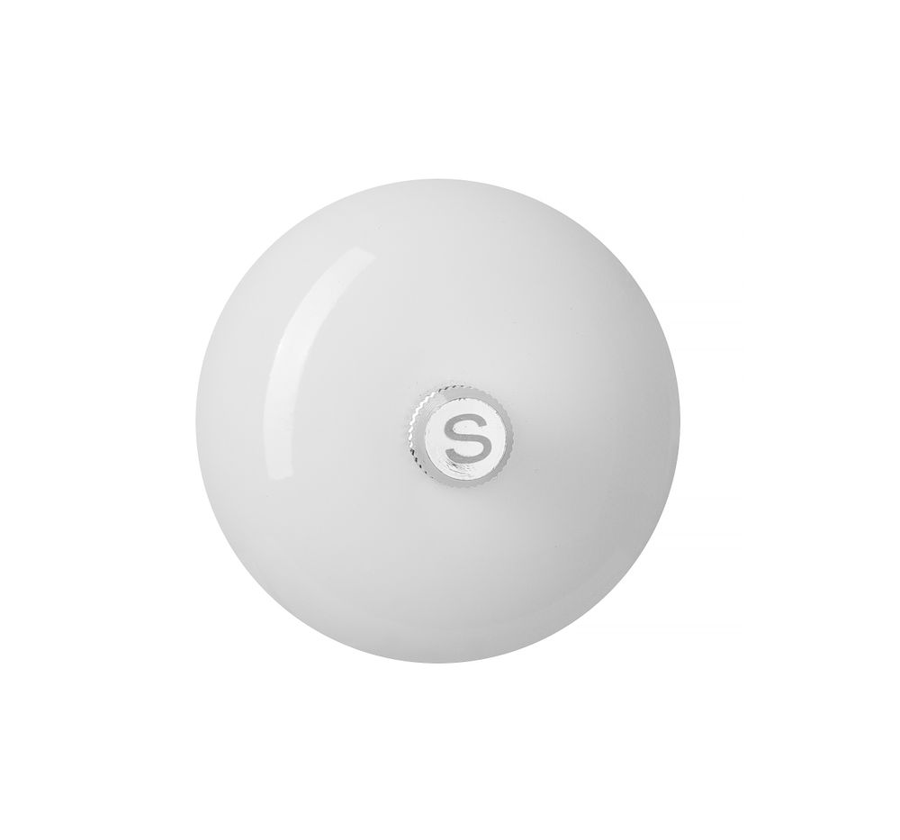 Houten zoutmolen, HENDI, Wit, ⌀60x(H)315mm