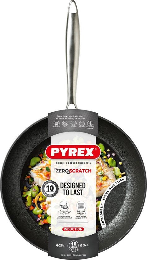 Pyrex Zero Scratch Koekenpan 28cm - Alle Warmtebronnen