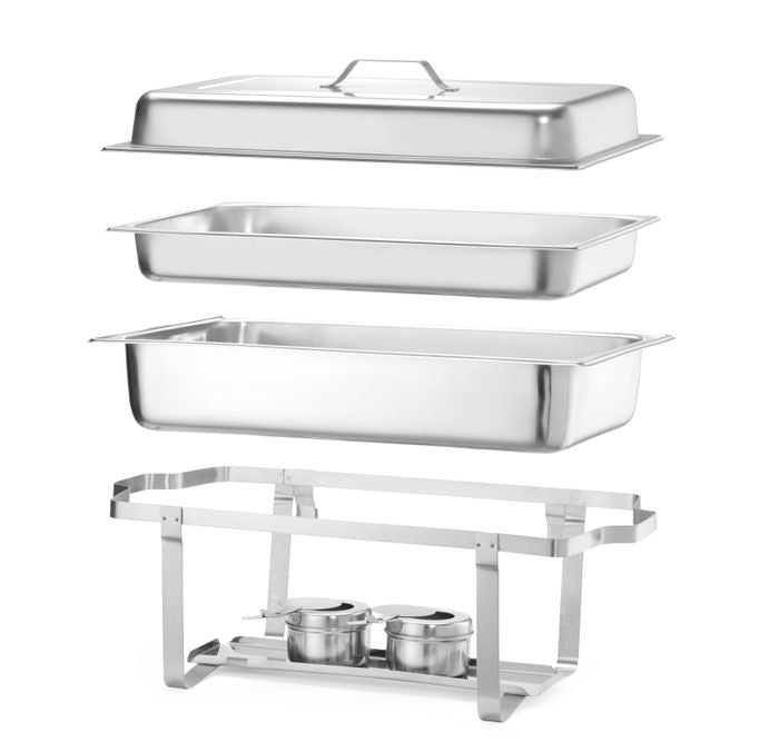 2x Chafing dish Gastronorm 1/1, HENDI, Kitchen Line, 9L, 600x358x(H)295mm