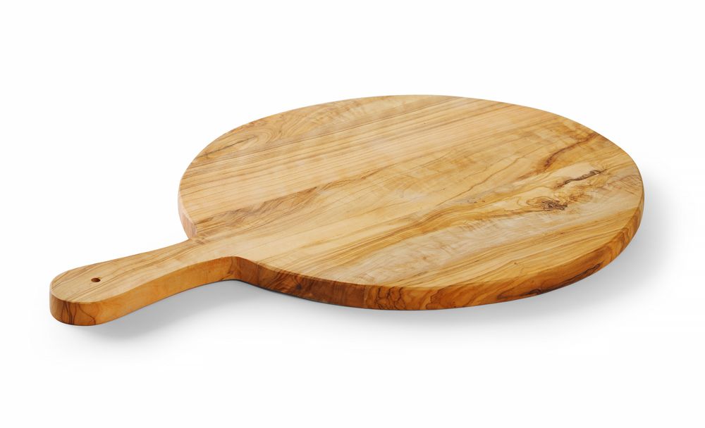 Serveerplank olijfhout, HENDI, ⌀320x(H)19mm