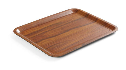 Dienblad, rechthoekig, antislip, gelamineerd, AmerBox, Mahonie, 460x360mm