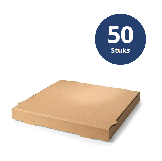 50x Pizzadozen 36x36x4cm, BARSA, kraft / bruin