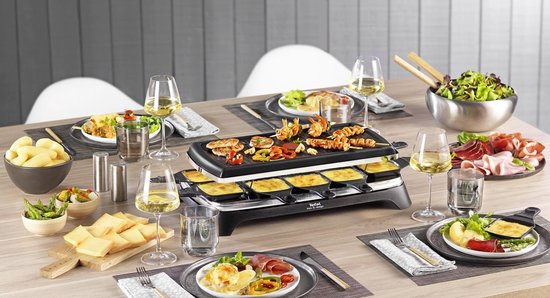 Tefal Inox & Design, Smart 3-in-1 Gourmetset, Steengrill, Grillplaat 10 Persoons