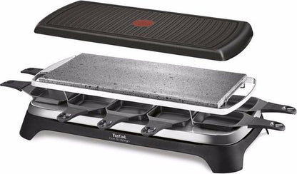 Tefal Inox & Design, Smart 3-in-1 Gourmetset, Steengrill, Grillplaat 10 Persoons