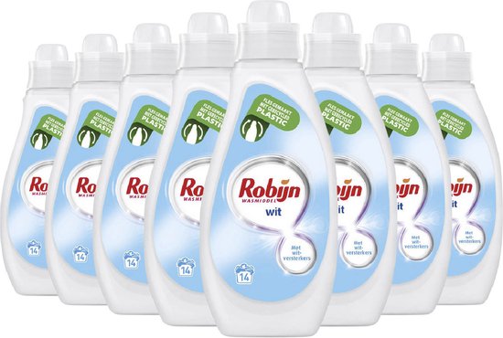Robijn Wit, Vloeibaar, Wasmiddel, 8 x 700ML, Voordeelverpakking