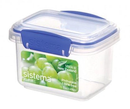 Sistema Klip It, Rechthoekige voorraaddoos, 400ml