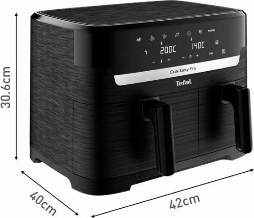 Tefal Easy Fry Dual Airfryer XXL – 8,3L - Dubbele Lade - 2700W - Zwart
