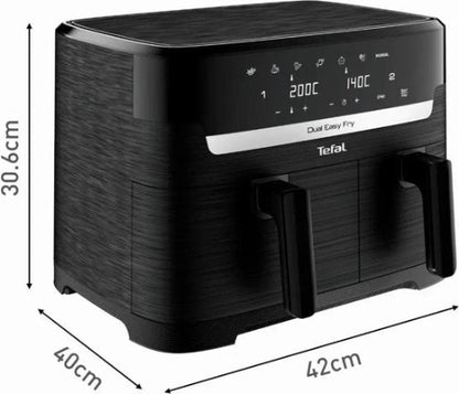 Tefal Easy Fry Dual Airfryer XXL – 8,3L - Dubbele Lade - 2700W - Zwart