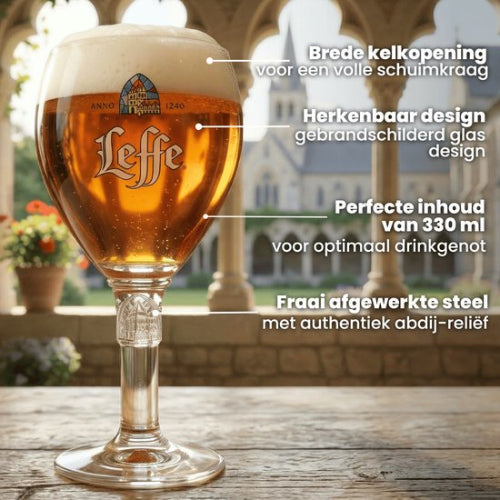 Leffe Bierglazen 33cl - 2 Stuks - Op Voet