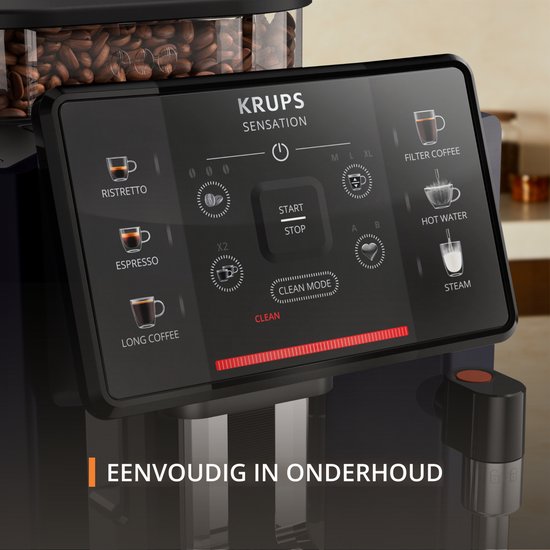 Krups Sensation C50 Volautomatische Espressomachine EA910B, Zwart