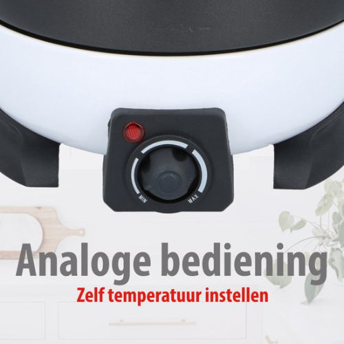 Fondue set Cuisinier Deluxe 800W incl RVS Fonduevorken - 6 Personen