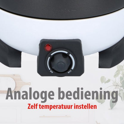 Fondue set Cuisinier Deluxe 800W incl RVS Fonduevorken - 6 Personen