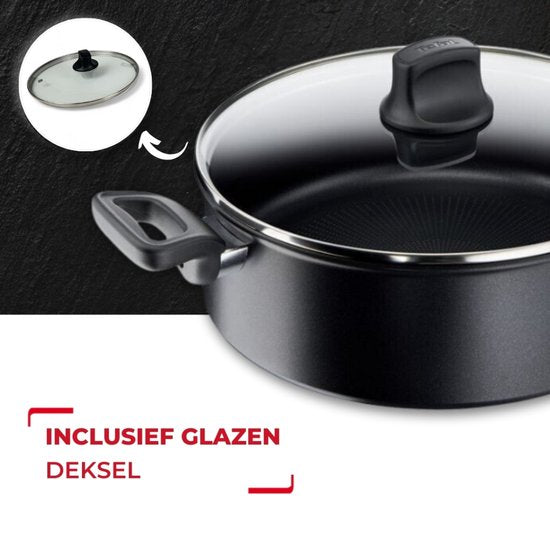 Tefal Hard Titanium PRO Hapjespan Ø 28 cm, Alle Warmtebronnen