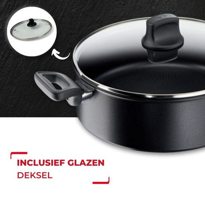 Tefal Hard Titanium PRO Hapjespan Ø 28 cm, Alle Warmtebronnen
