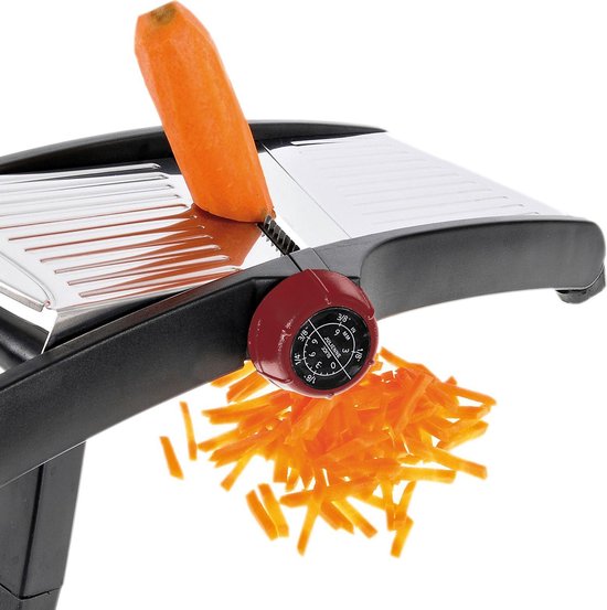 Mandoline Groentesnijder VARIO met meerdere snijmogelijkheden, Westmark, RVS messen, Zwart