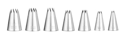 Spuitmondjes - ster, HENDI, ø6-8-10-12-14-16-18, 7 st
