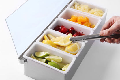 Ingrediëntenhouder, BarUp, 5 containers, 375x140x(H)90mm