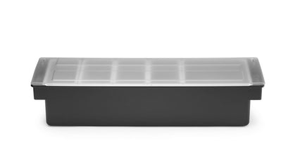 Ingrediëntenhouder - 5 containers, BarUp, Zwart, 480x150x(H)100mm