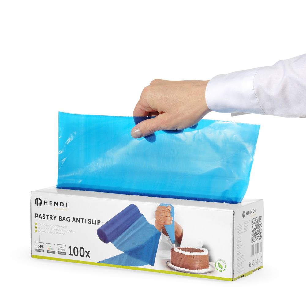 Spuitzak anti slip - 100 st., HENDI, Blauw, 100 st., 515x280mm