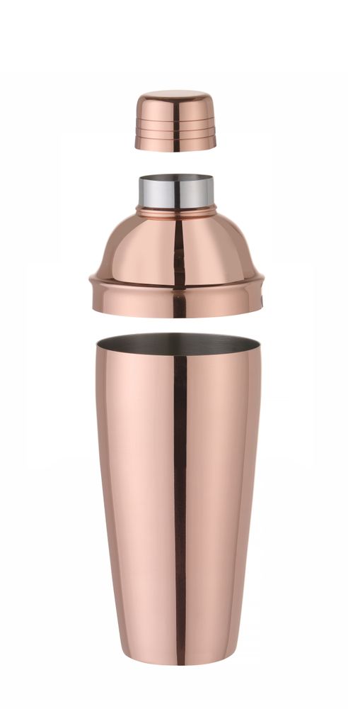 Cobbler shaker 3-delig, BarUp, Koper, ⌀85x(H)240mm