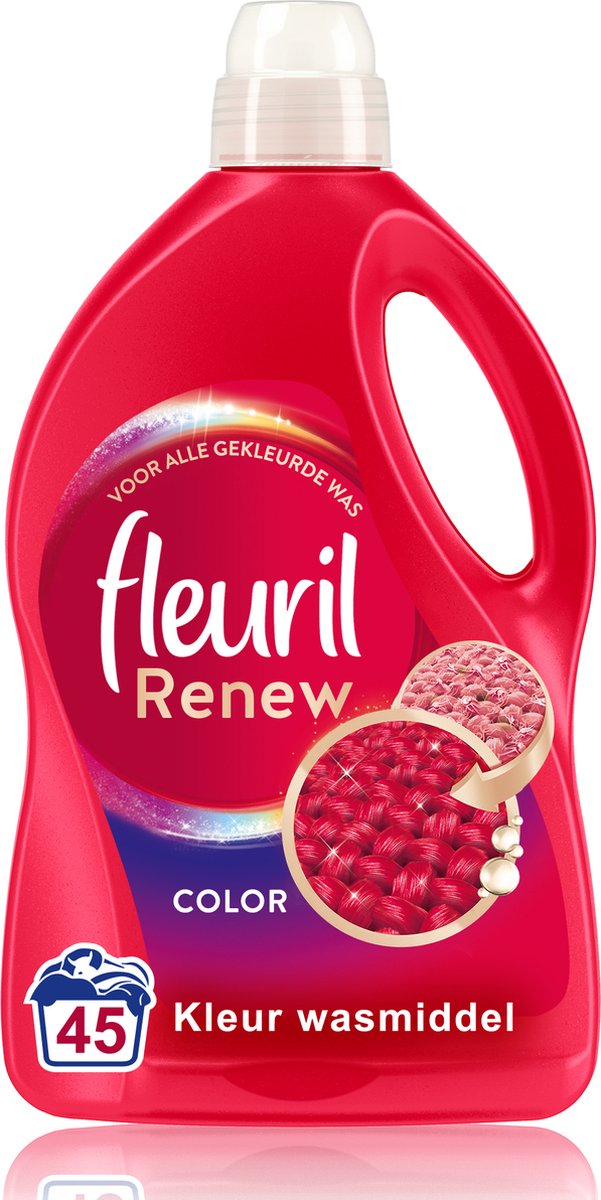 Fleuril Renew Color, 45 wasbeurten, Vloeibaar wasmiddel 2,7 liter