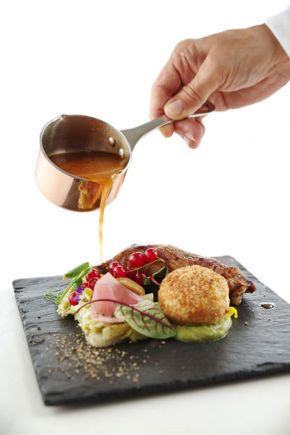 Steelpannetjes met schenktuit, HENDI, 0,05L, ⌀50x(H)30mm