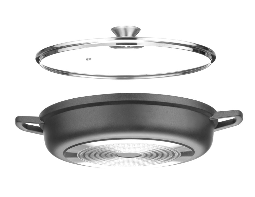Braadpan met antiaanbaklaag, HENDI, 4,3L, Zwart, 425x332x(H)70mm